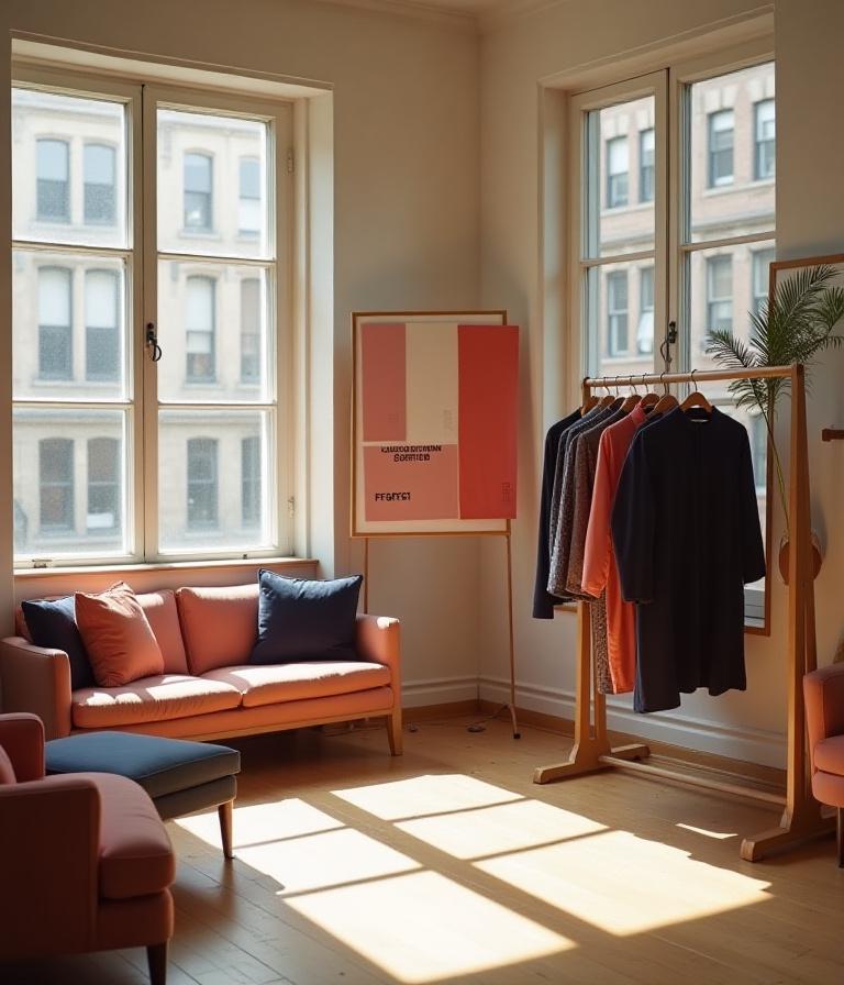 Allgoodfishing creative studio in Kansas City featuring mood boards and textile samples