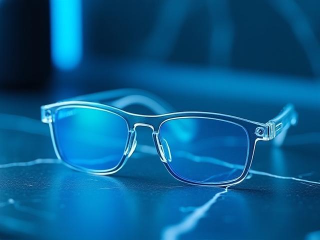 Modern smart eyewear on a marble surface