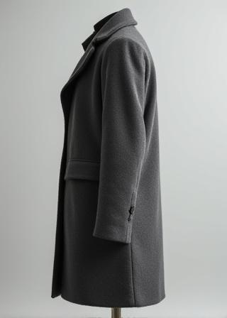 Tailored wool coat in slate