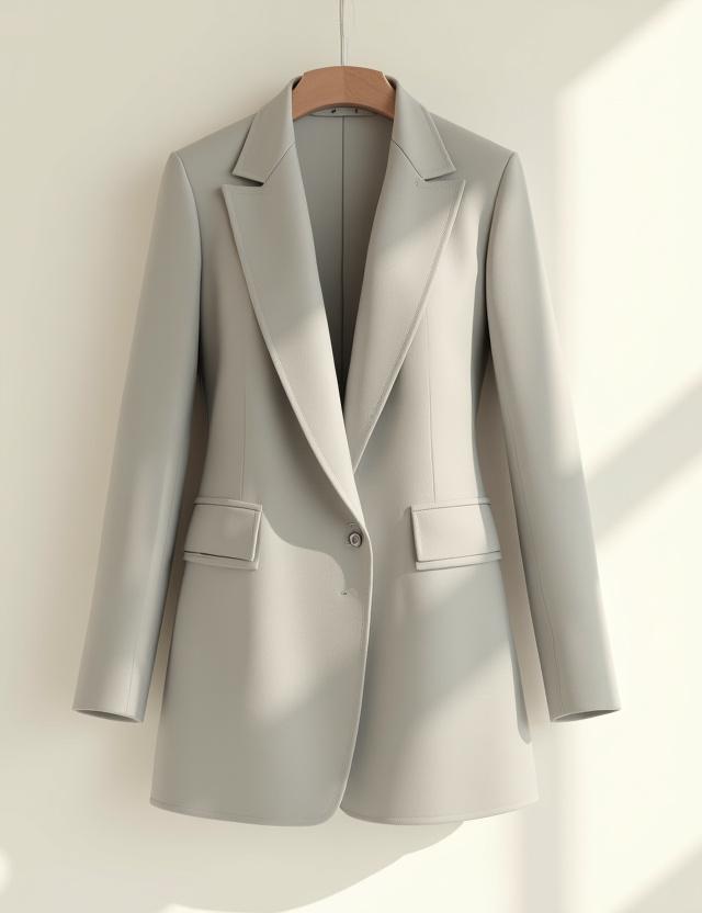 Dove grey structured blazer